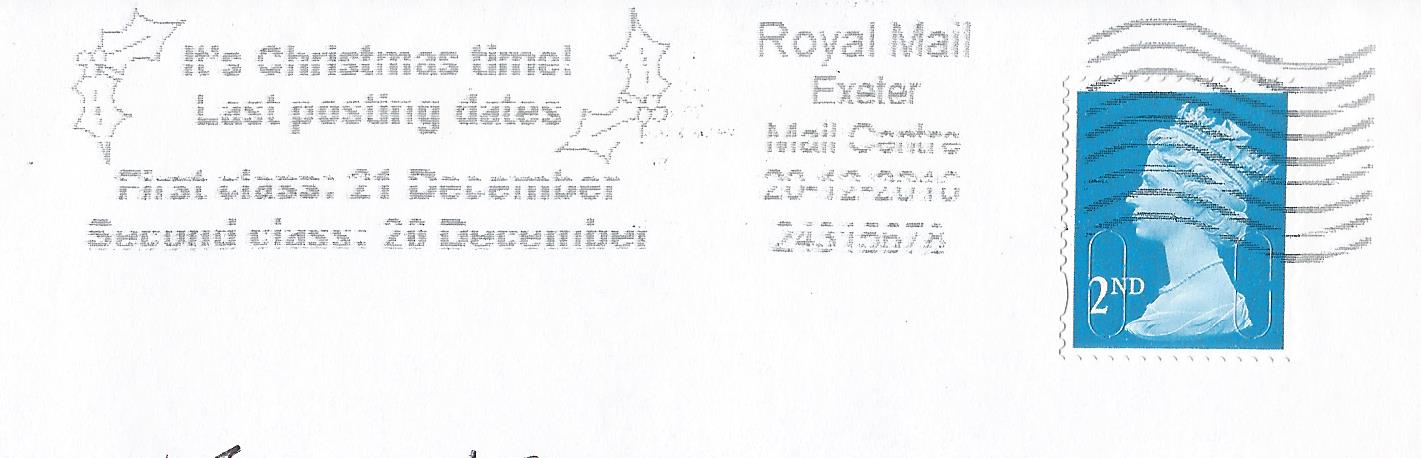 It's Christmas time Last posting dates First class 21 December Second Class 20 December