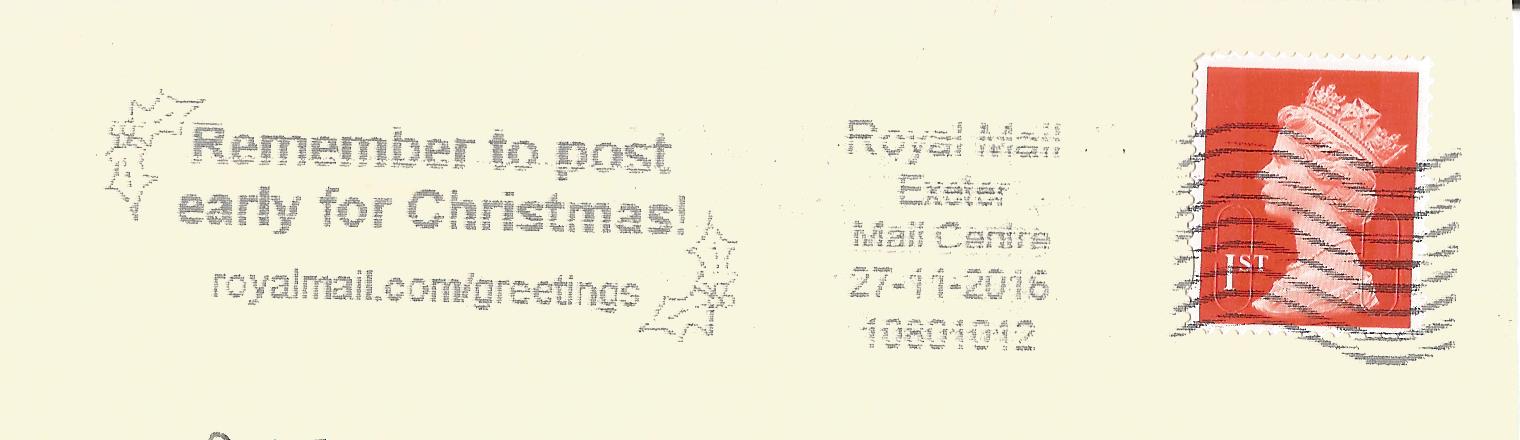 Remember to post early for Christmas royalmail.com greetings