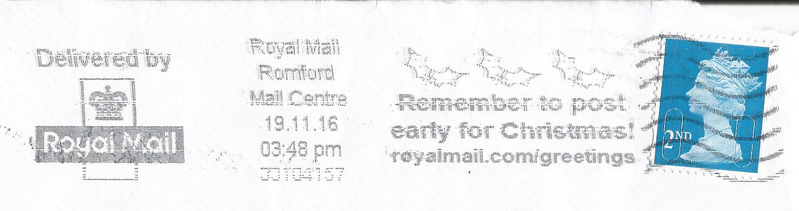 Remember to post early for Christmas royalmail.com greetings