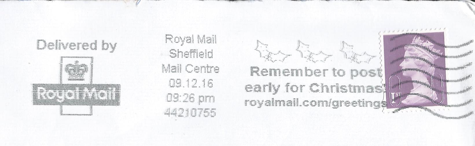 Remember to post early for Christmas royalmail.com greetings