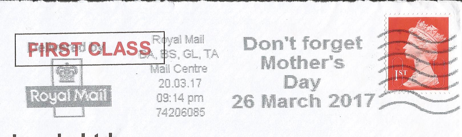 Don't forget Mother's Day 26 March 2017
