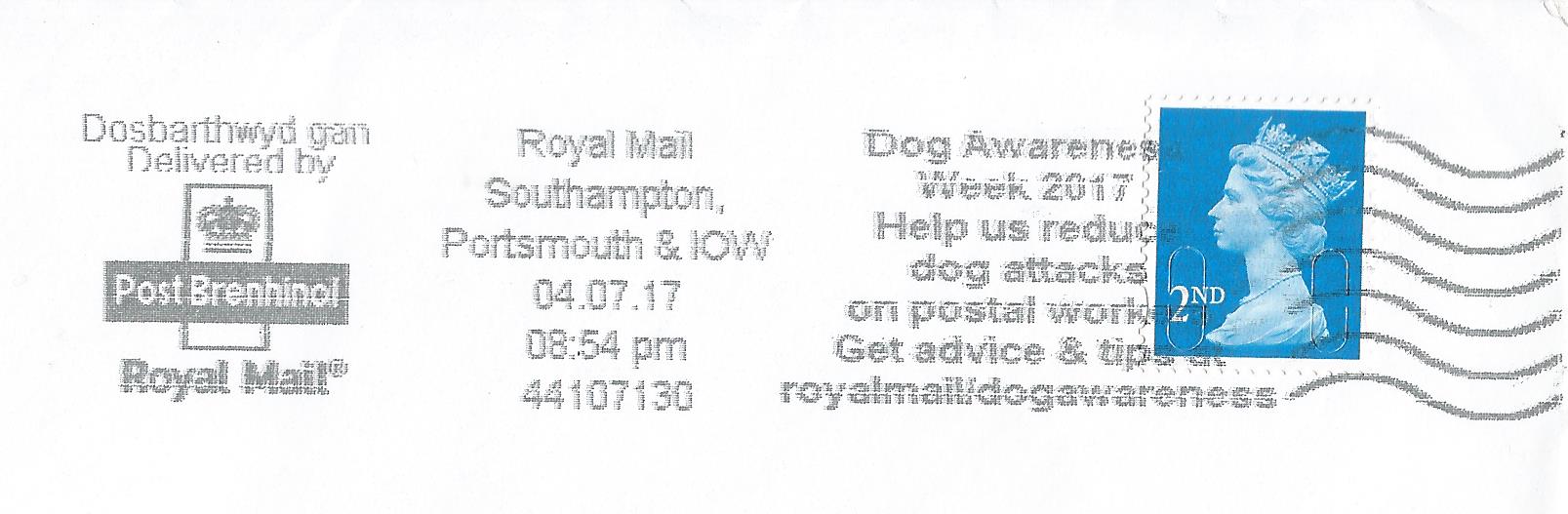Dog Awareness Week 2017 Help us reduce dog attacks on postal workers Get advice & tips at royalmail dogawareness