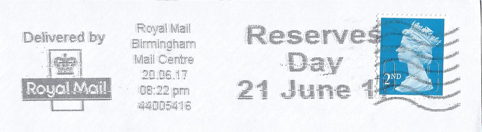 Reserves Day 21 June 17