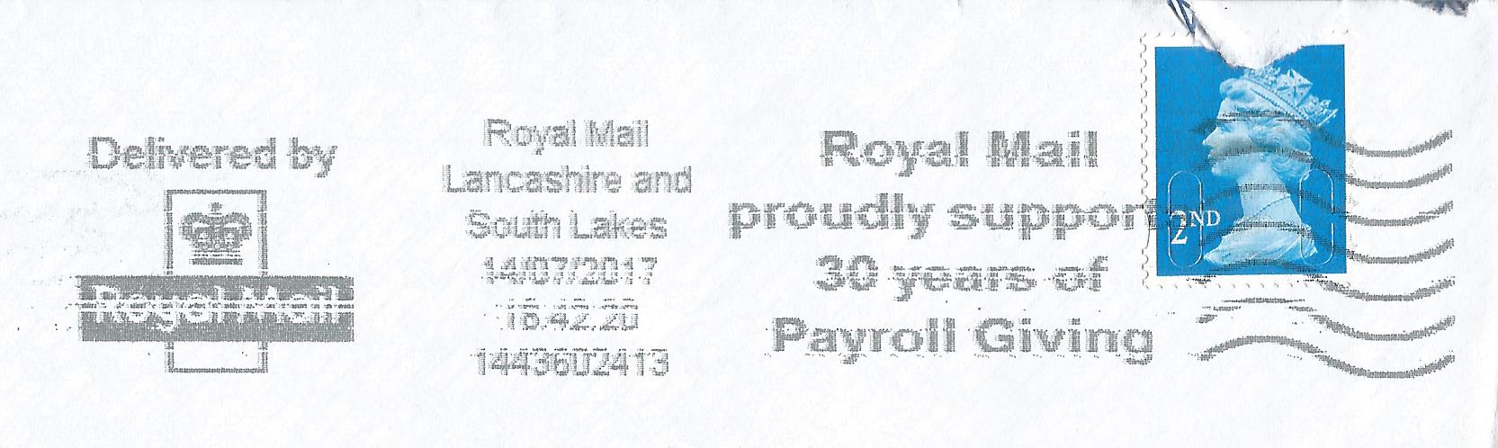 Royal Mail proudly supports 30 years of Payroll Giving
