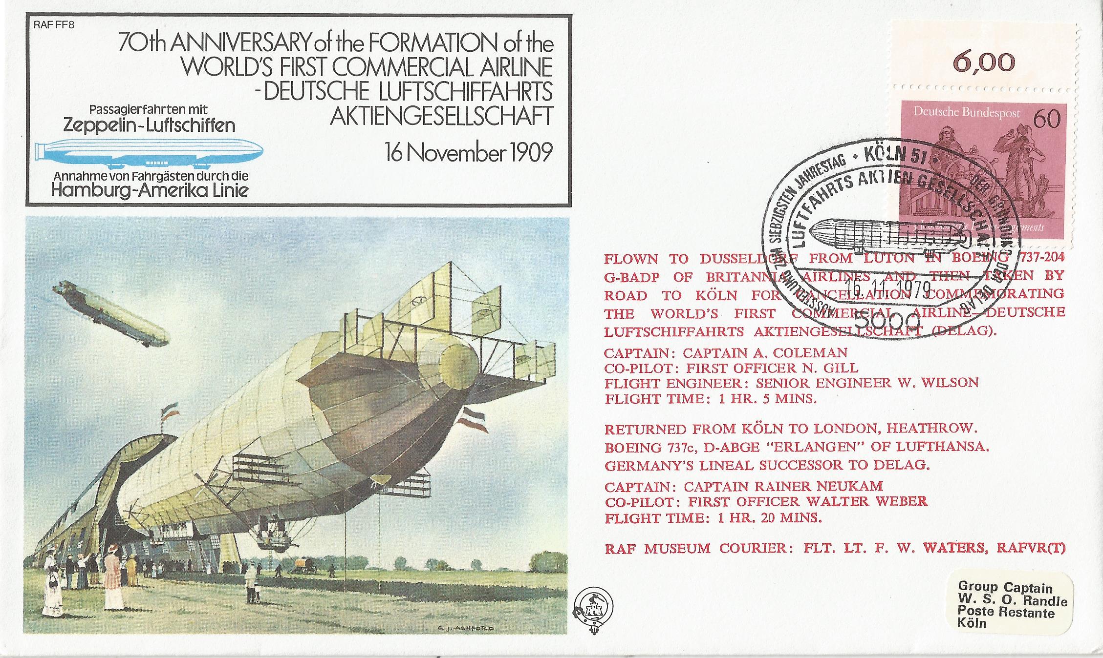 70th Anniversary of the Formation of the World's First Commercial Airline - Deutsche Luftschiffahrts Aktiengesellschaft