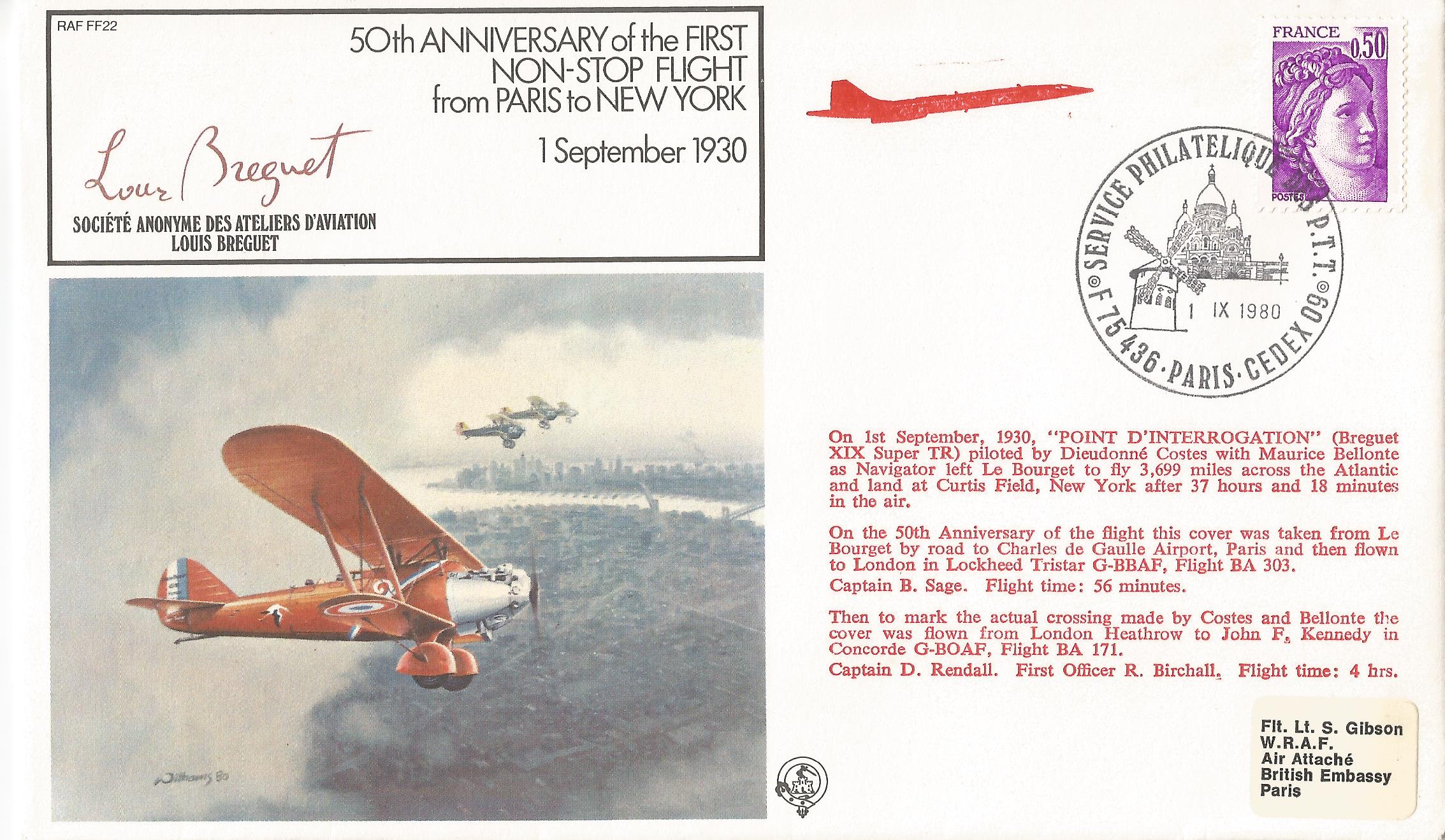 50th Anniversary of the First Non-Stop Flight from Paris to New York