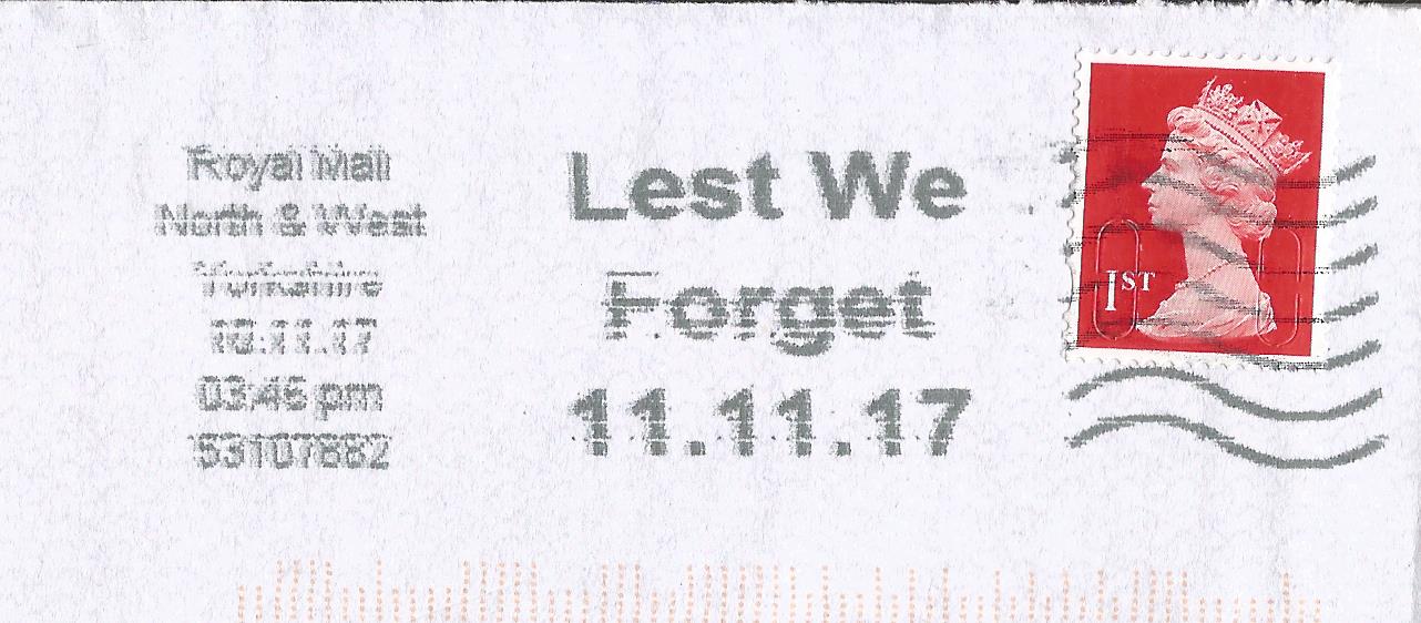 Lest We Forget 11.11.17