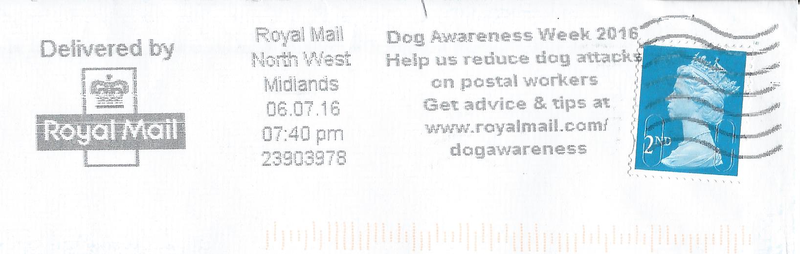 Dog Awareness Week 2016 Help us reduce dog attacks on postal workers Get advice & tips at royalmail.com/dogawareness