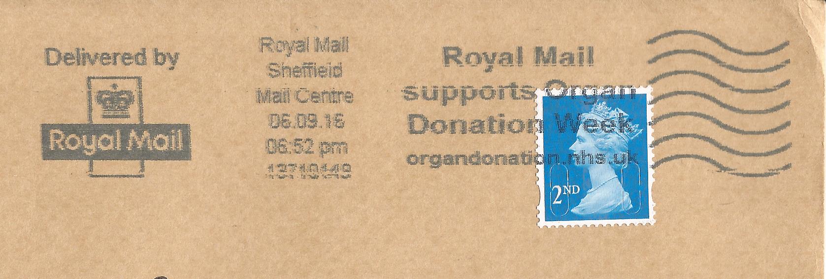 Royal Mail supports Organ Donation Week organdonation.nhs