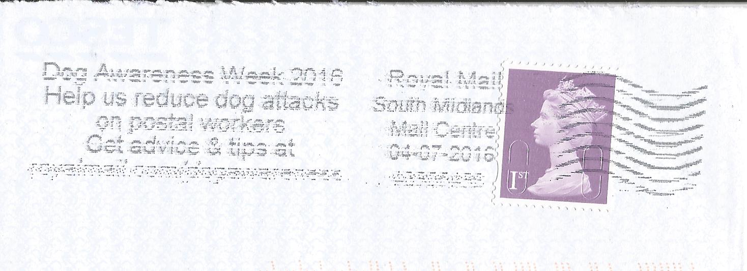 Dog Awareness Week 2016 Help us reduce dog attacks on postal workers Get advice & tips at royalmail.com dogawareness