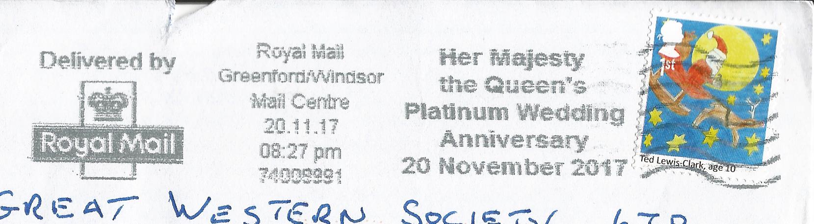 Her Majesty the Queen's Platinum Wedding Anniversary 20 November 2017