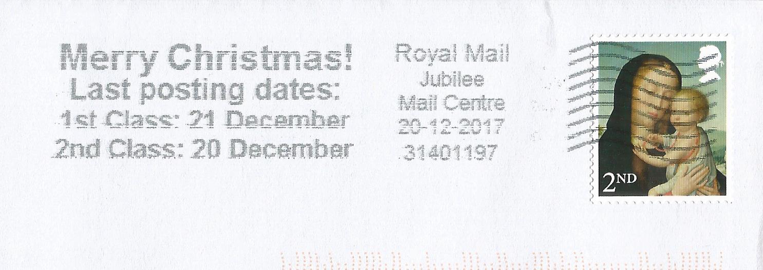 Merry Christmas Last Posting Dates 1st Class 21 December 2nd Class 20 December