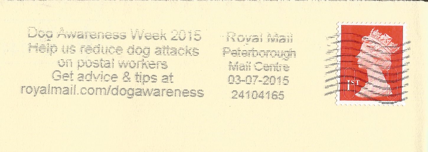 Dog Awareness Week 2015 Help us reduce dog attacks on postal workers Get advice & tips at royalmail.com/dogawareness