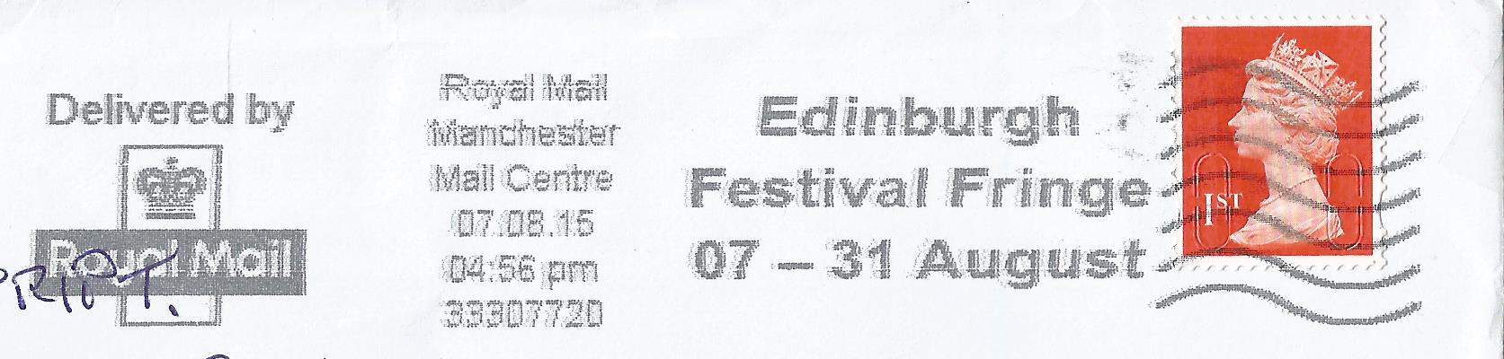 Edinburgh Festival Fringe 07 – 31 August