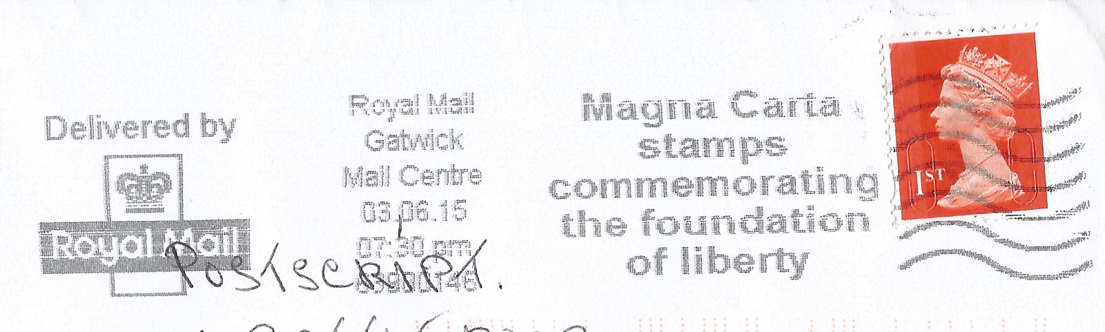 Magna Carta stamps commemorating the foundation of liberty