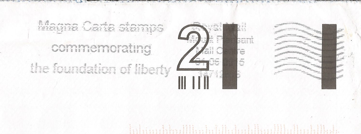 Magna Carta stamps commemorating the foundation of liberty