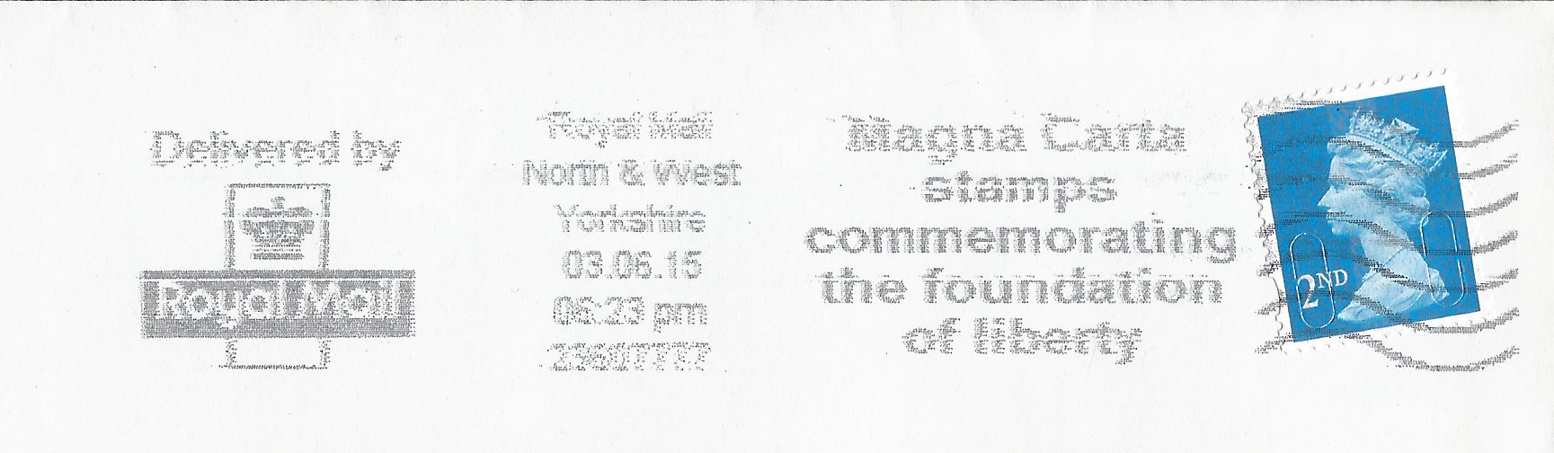 Magna Carta stamps commemorating the foundation of liberty