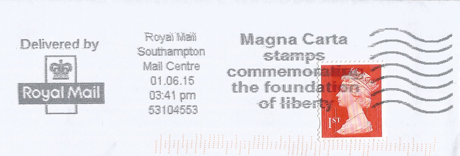 Magna Carta stamps commemorating the foundation of liberty