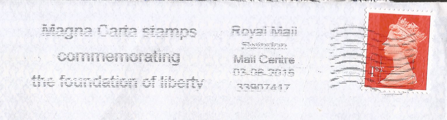 Magna Carta stamps commemorating the foundation of liberty