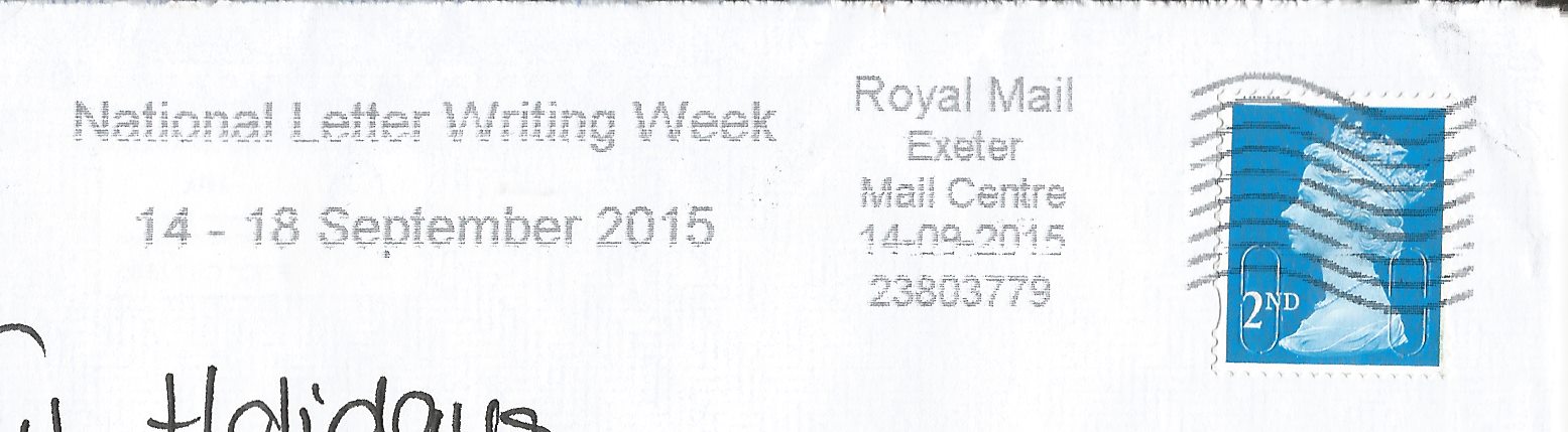 National Letter Writing Week 14-18 Sept 2015
