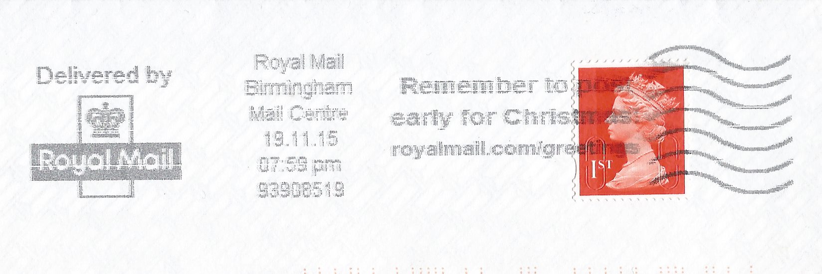 Remember to post early for Christmas! royalmail.com/greetings_GS 5771