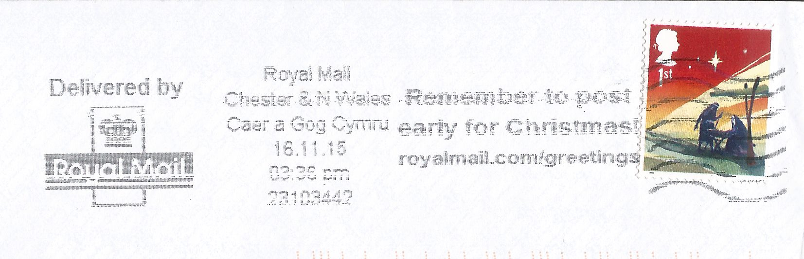 Remember to post early for Christmas! royalmail.com/greetings_GS 5771