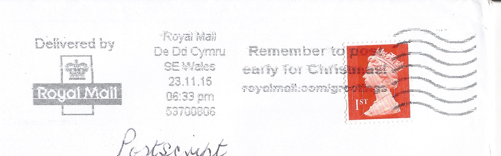 Remember to post early for Christmas! royalmail.com/greetings_GS 5771
