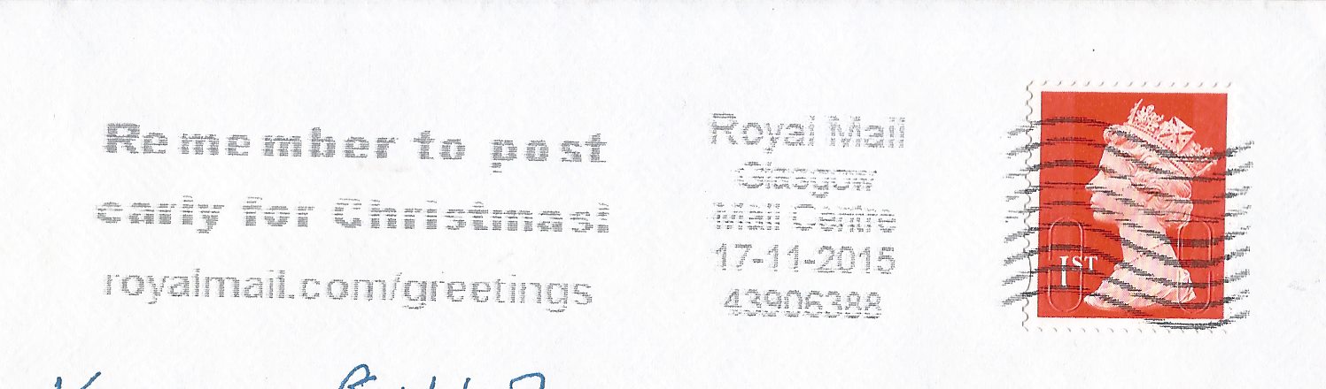 Remember to post early for Christmas! royalmail.com/greetings_GS 5771