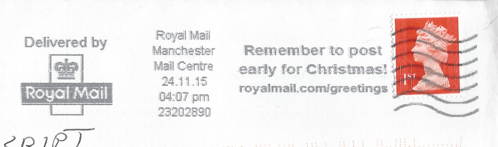 Remember to post early for Christmas! royalmail.com/greetings_GS 5771