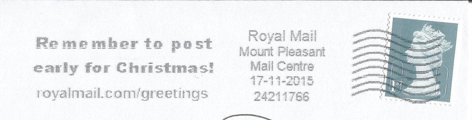 Remember to post early for Christmas! royalmail.com/greetings_GS 5771
