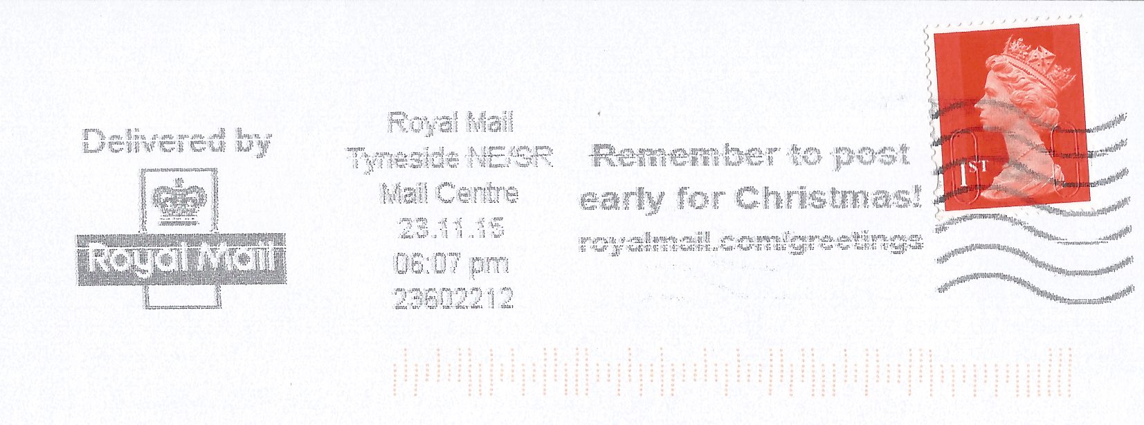 Remember to post early for Christmas! royalmail.com/greetings_GS 5771