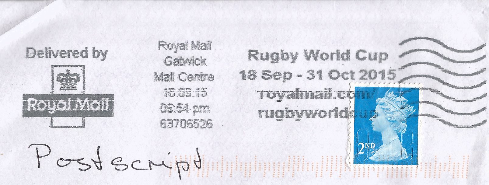 Rugby World Cup 18 Sep - 31 Oct 2015 royalmail.com/rugbyworldcup