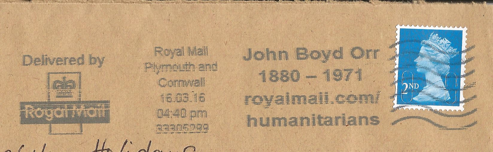 John Boyd Orr 1880 - 1971 royalmail.com/humanitarians