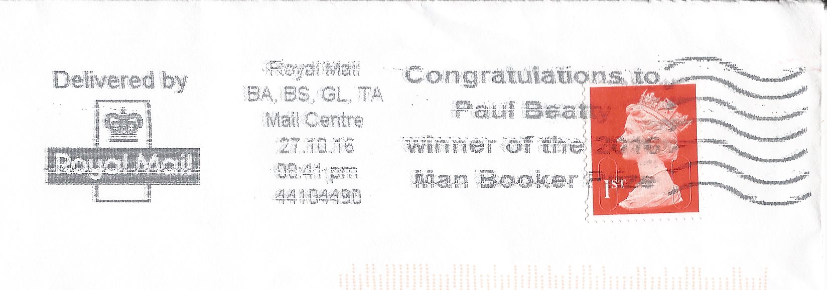 Congratulations to Paul Beatty winner of the 2016 Man Booker Prize