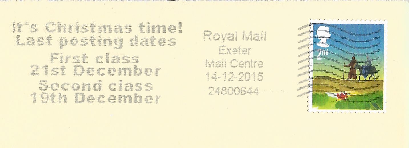 It's Christmas time! Last posting dates First Class 21st December Second Class 19th December