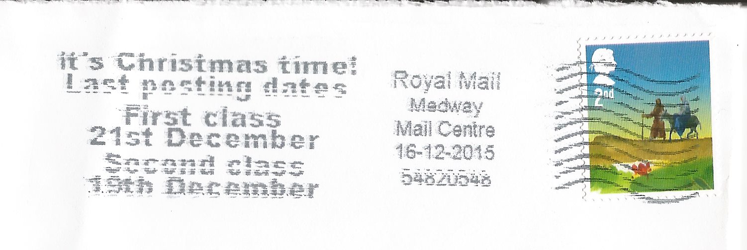 It's Christmas time! Last posting dates First Class 21st December Second Class 19th December