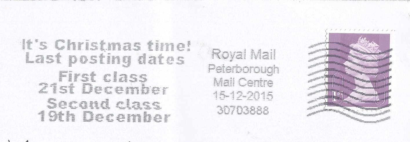 It's Christmas time! Last posting dates First Class 21st December Second Class 19th December
