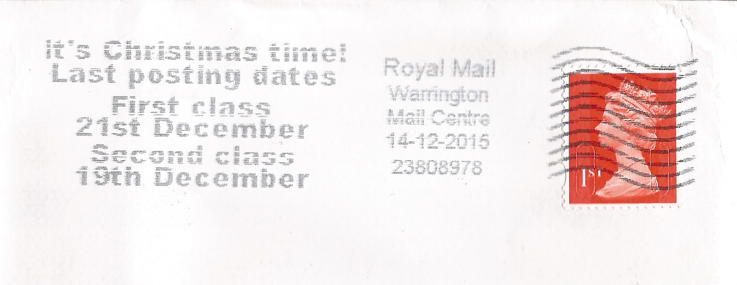 It's Christmas time! Last posting dates First Class 21st December Second Class 19th December