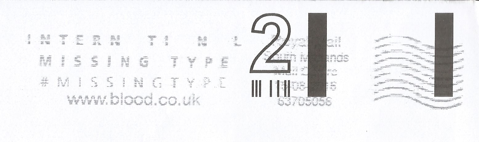 Intern ti n  l Missing Type #Missingtype www.blood.co.uk