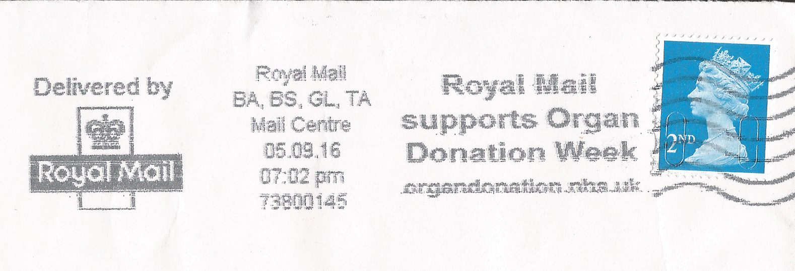 Royal Mail supports Organ Donation Week organdonation.nhs.uk