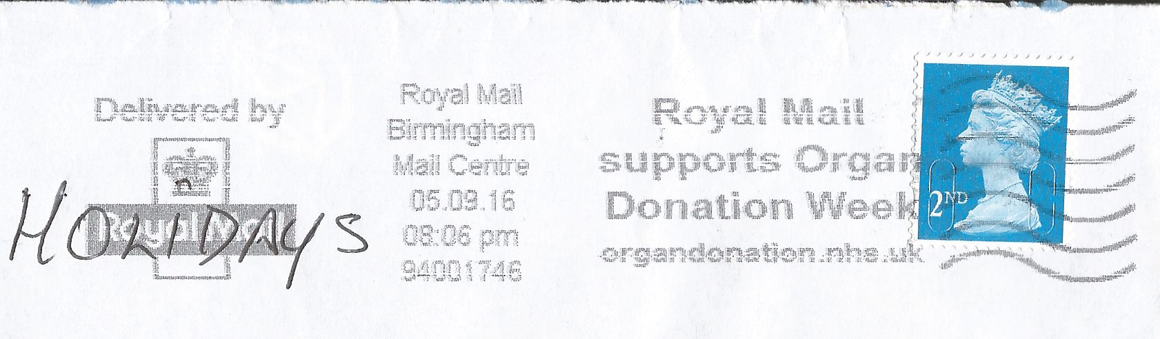 Royal Mail supports Organ Donation Week organdonation.nhs.uk