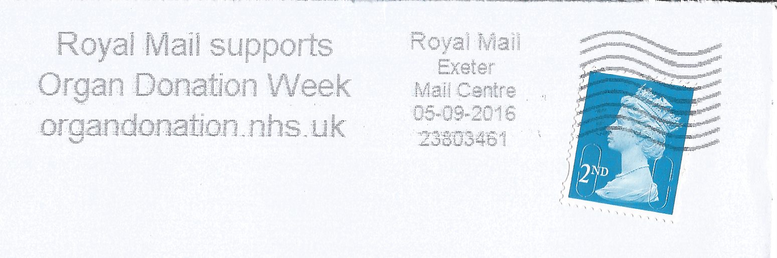 Royal Mail supports Organ Donation Week organdonation.nhs.uk