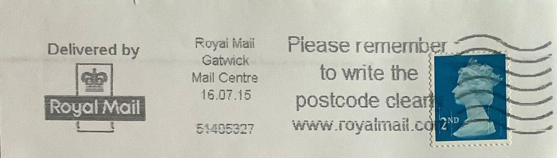 Please remember to write the postcode clearly www.royalmail.com