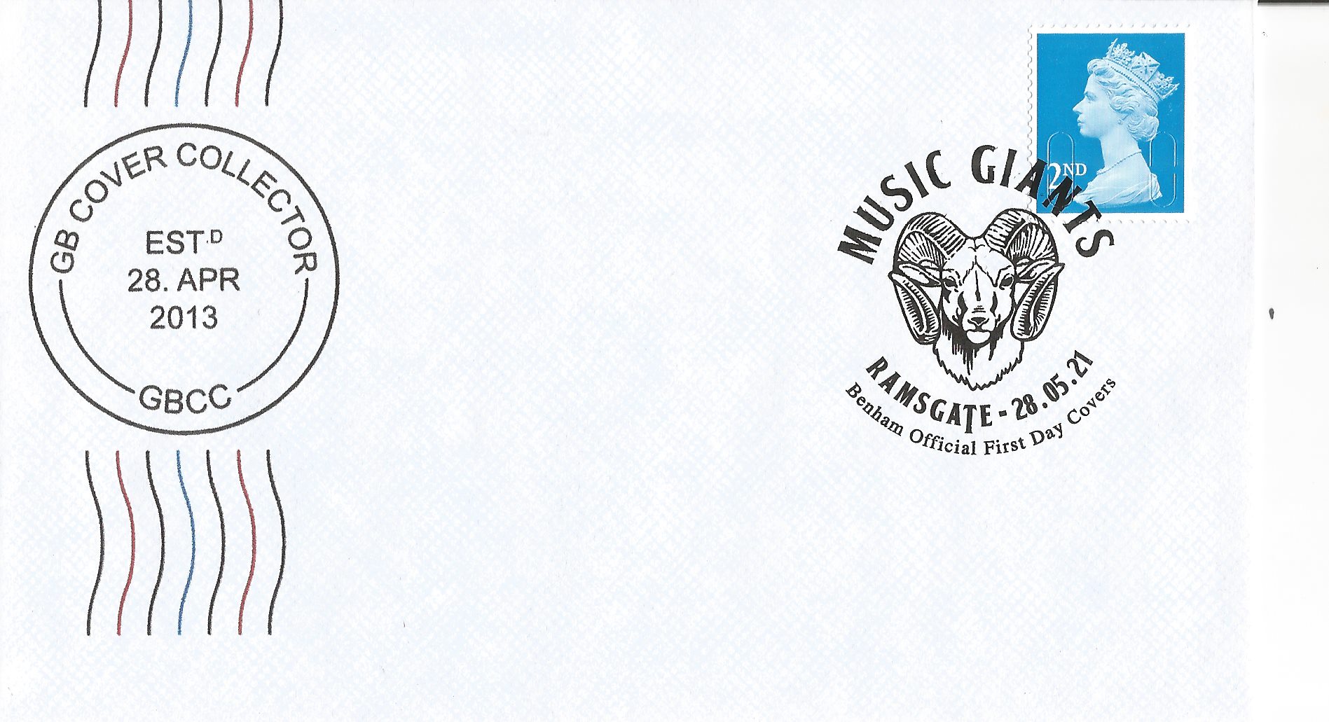 Music Giants Benham Official First Day Covers Ramsgate