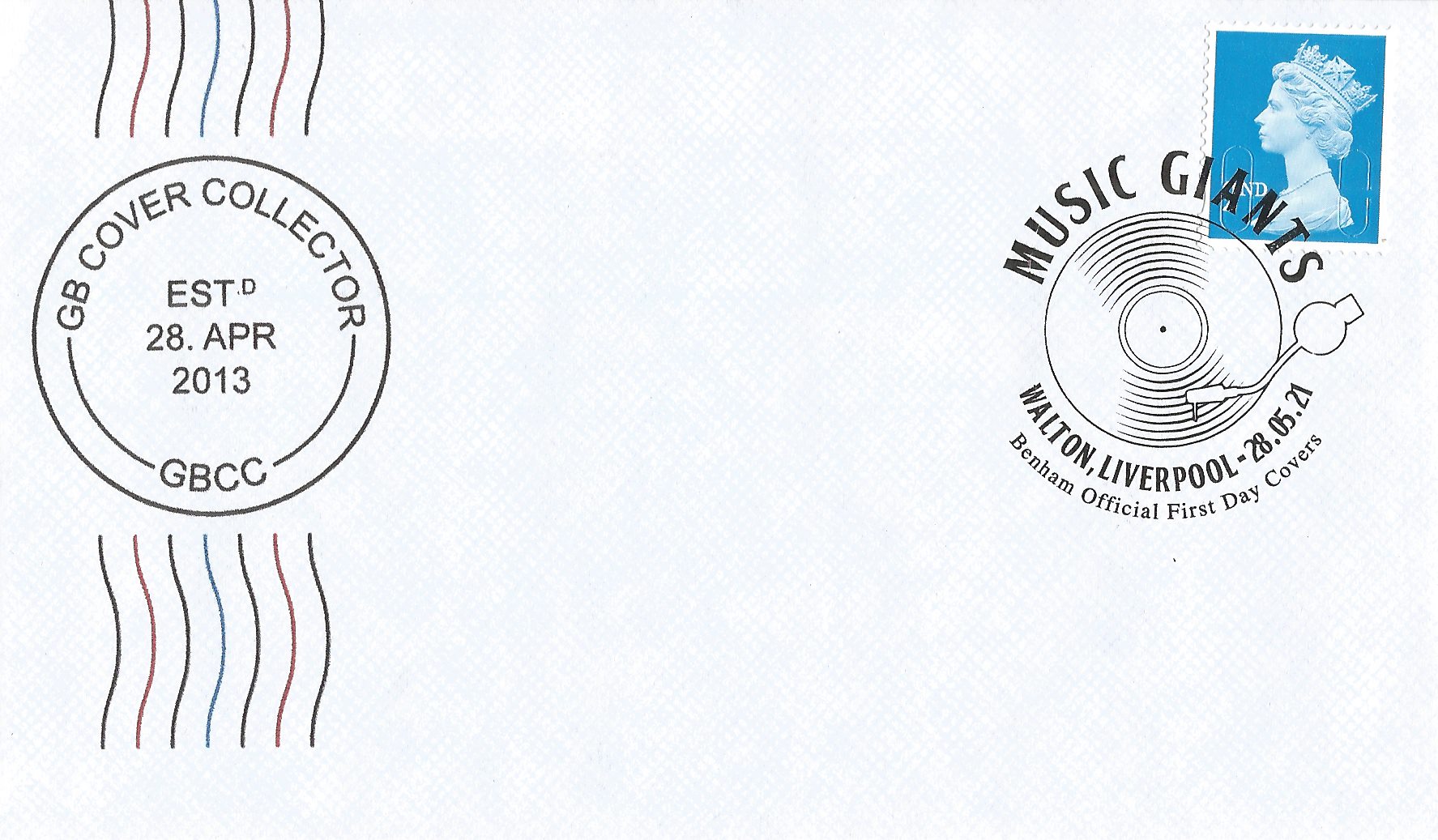 Music Giants Benham Official First Day Covers Walton Liverpool