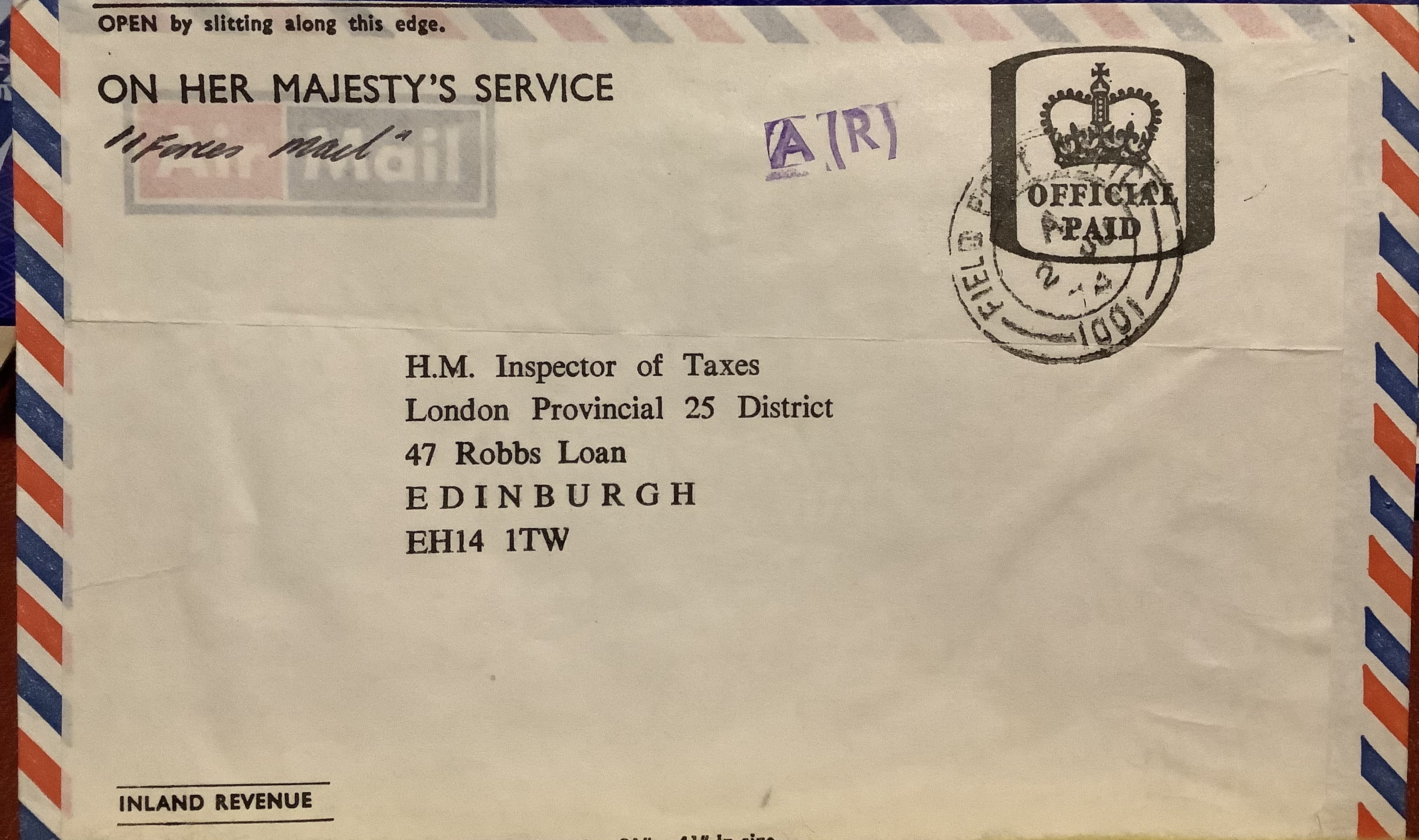 Field Post Office 1001
