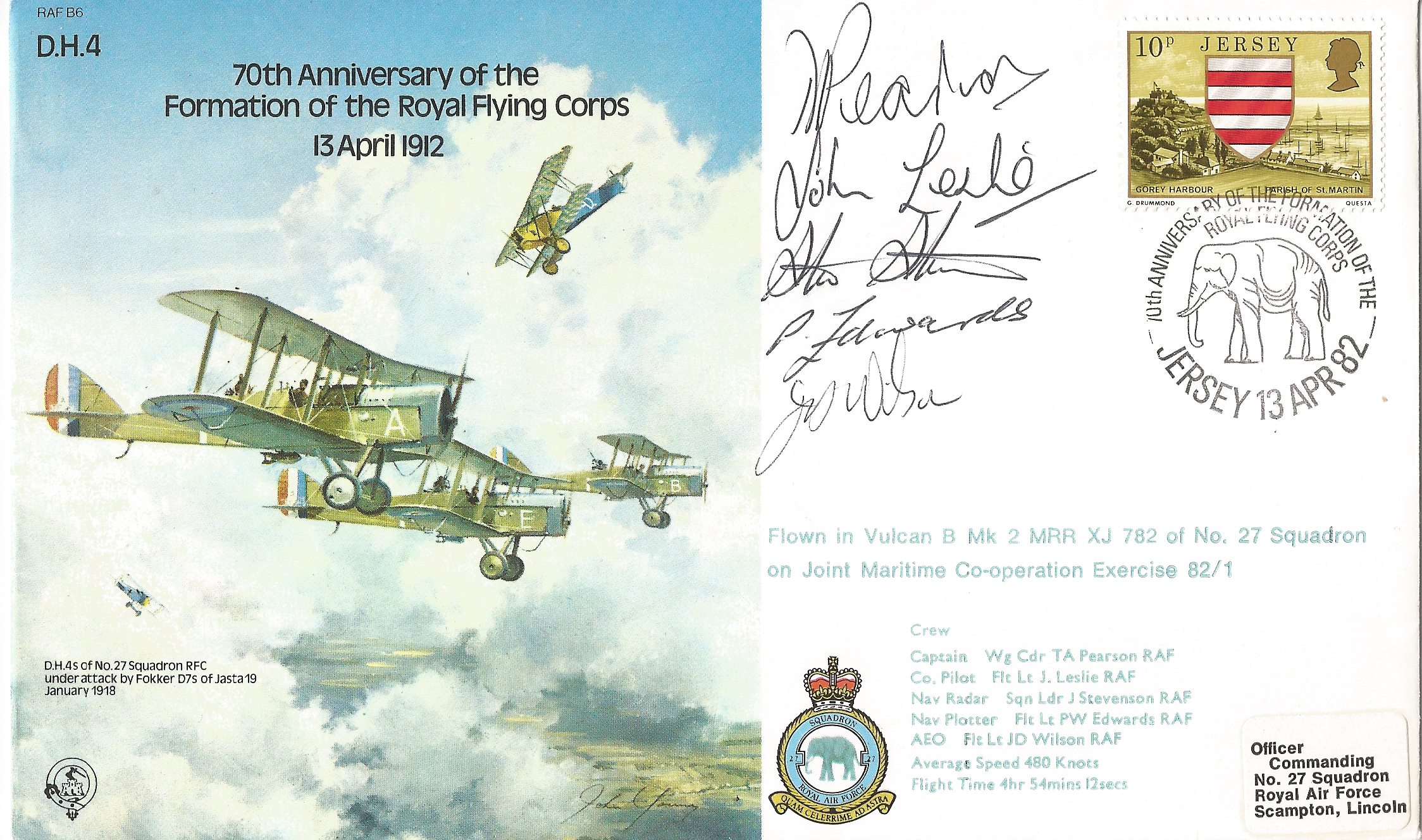 70th Anniversary of the Formation of The Royal Flying Corps Jersey_J113 (1)