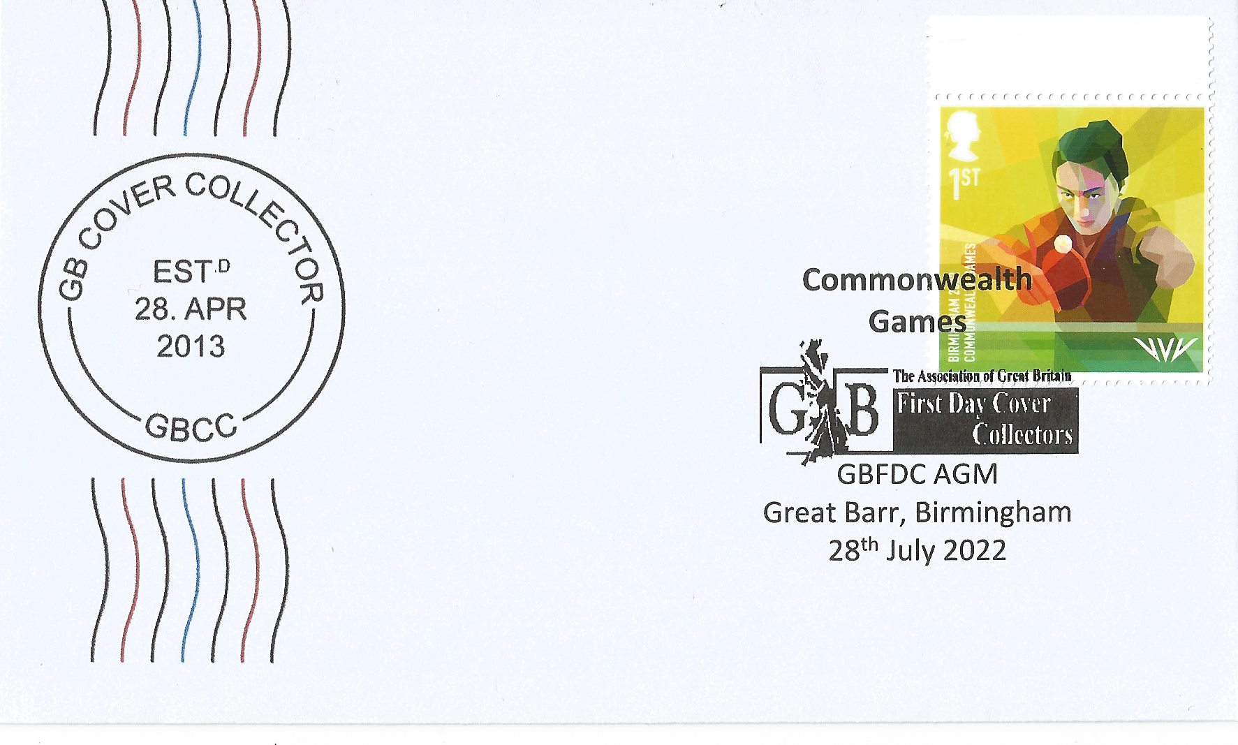 Commonwealth Games The Association of Great Britain G B  First Day Cover Collectors GBFDC AGM Great Barr Birmingham