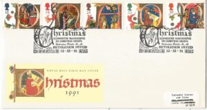 Christmas Illuminated Manuscripts on Christmas Stamps Victorian Prints No 63 Bethlehem Dyfed_8291