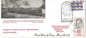 First Day of Worth Valley Railway Letter Service Haworth Station Keighley BD22 8NJ